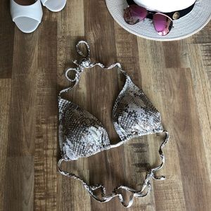 Snakeskin Printed Bikini Top!